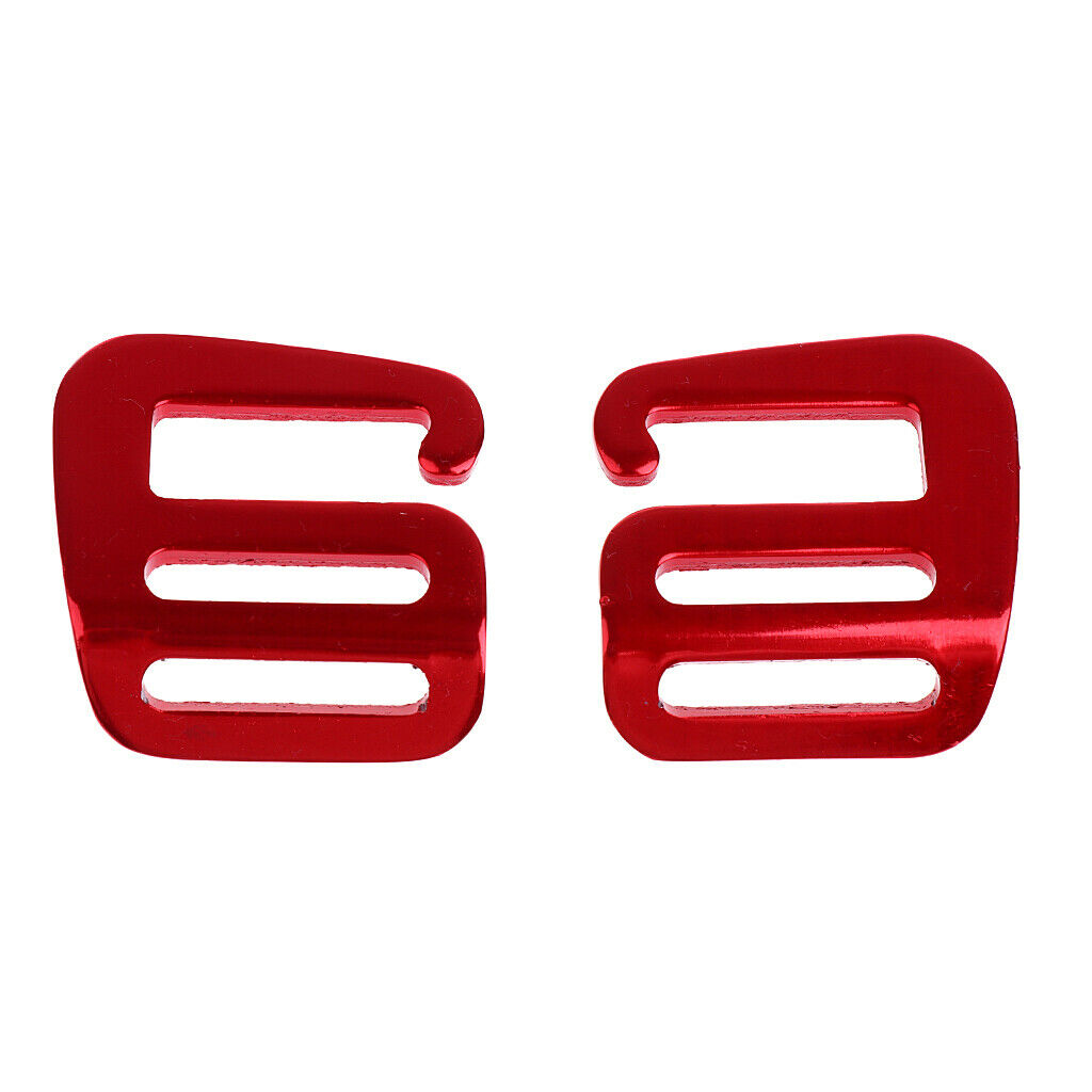 2 Pieces Aluminum Alloy Webbing Strap Buckles G Hook Outdoor Carabiners Red