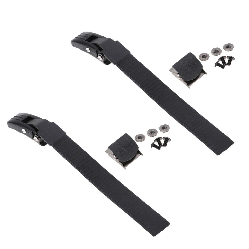2pc Replacement PP Inline Skate Strap Buckle w/ Screws Nut Clamp Mend Repair Set