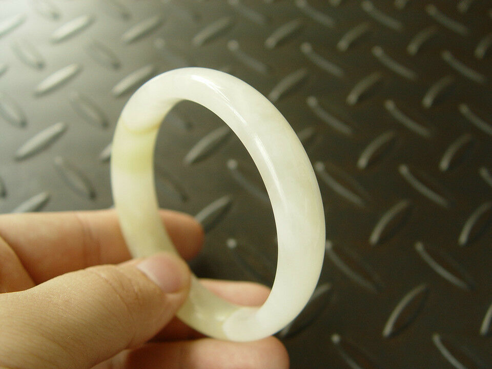 100% Natural Afghanistan JADE Nephrite Green Handmade Bangle Bracelet 58-62mm