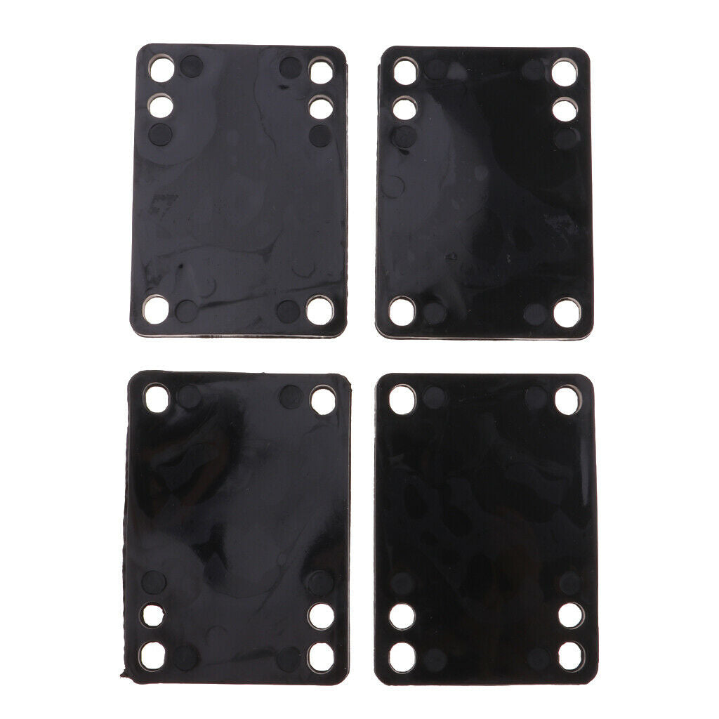 2 Pairs of 3mm Longboard Skateboard Hardware - Replacement Shock Pads - Riser