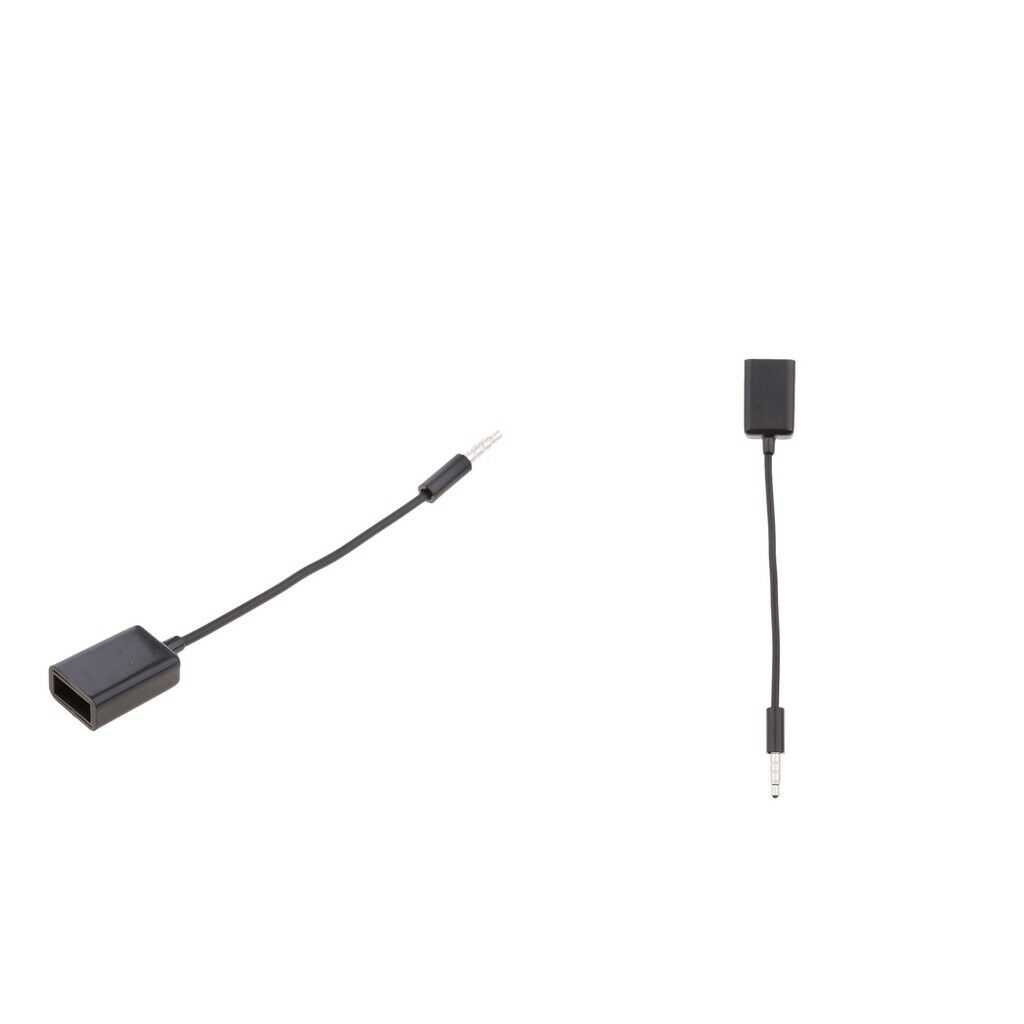 2x 3.5mm Male AUX Audio Plug   to USB 2.0 Female Converter Cable