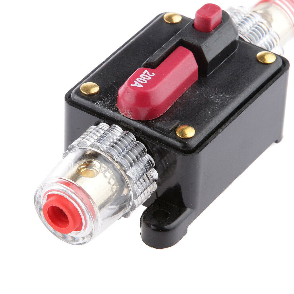 200A AMP Car Auto Marine Stereo Audio Inline Circuit Breaker Fuse Holder