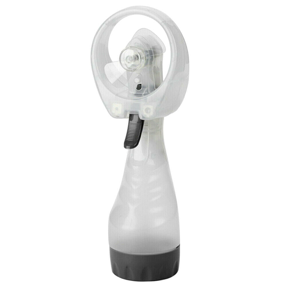 New Portable Travel Handheld Battery Operated Water Spray Cool Mist Fan Bottle
