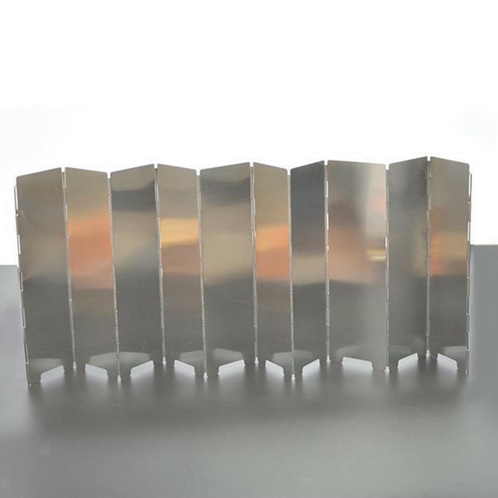 Folding Stove Windscreen 10 Plates Aluminum Cooking Stove Windshield Panels