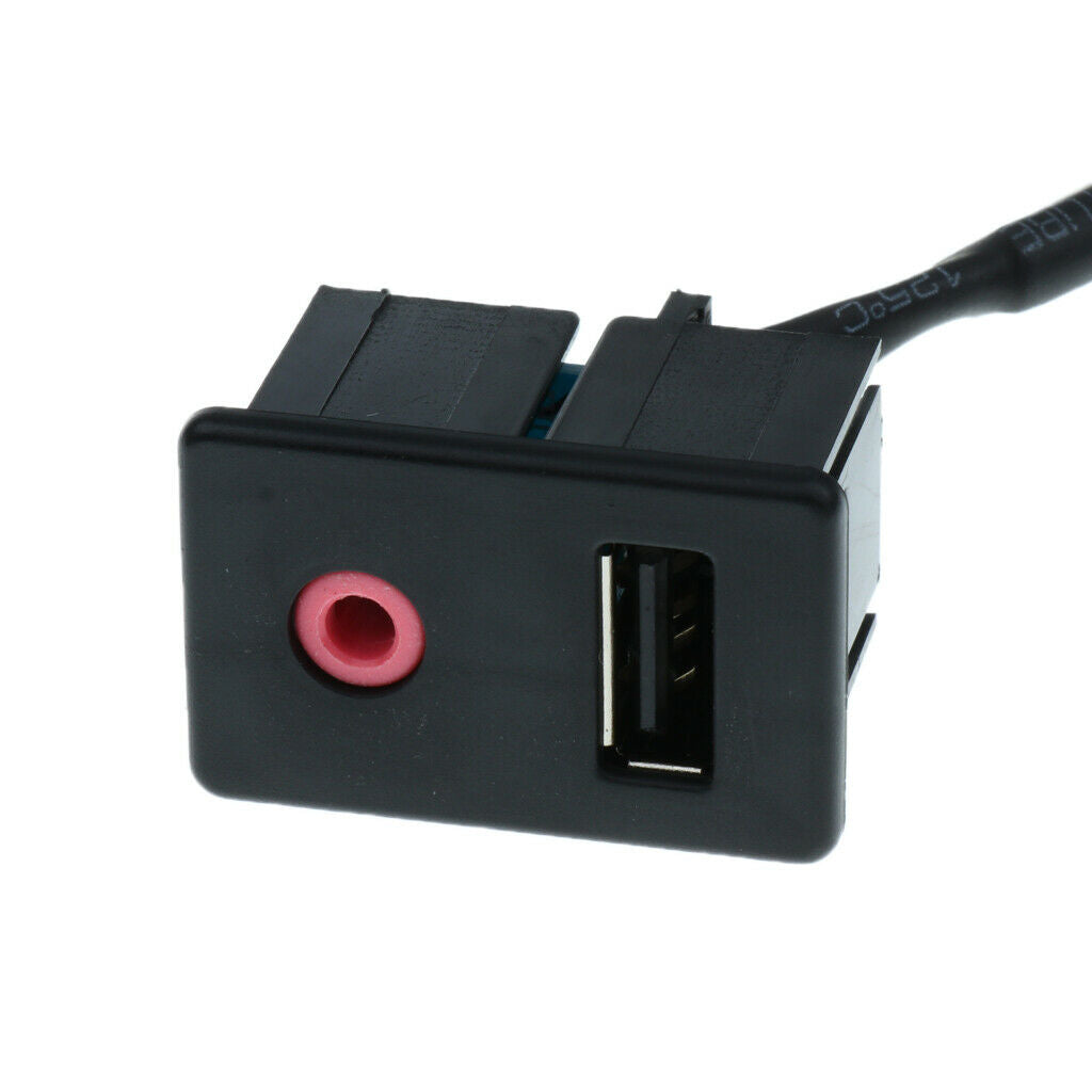 3.5mm   Aux and USB Input Extension Cable Connector Universal for Cars