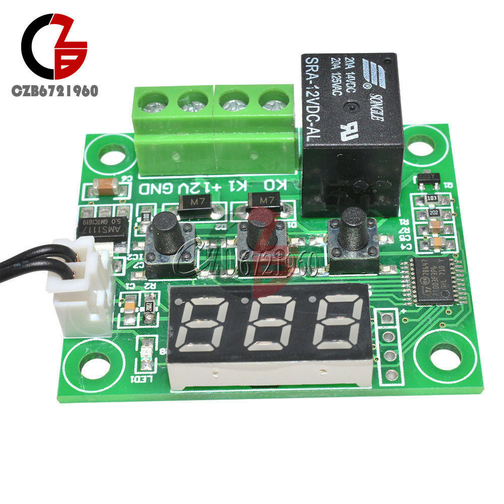 -50-110°C Red W1209 Digital thermostat Temperature Control Switch 12V + Sensor