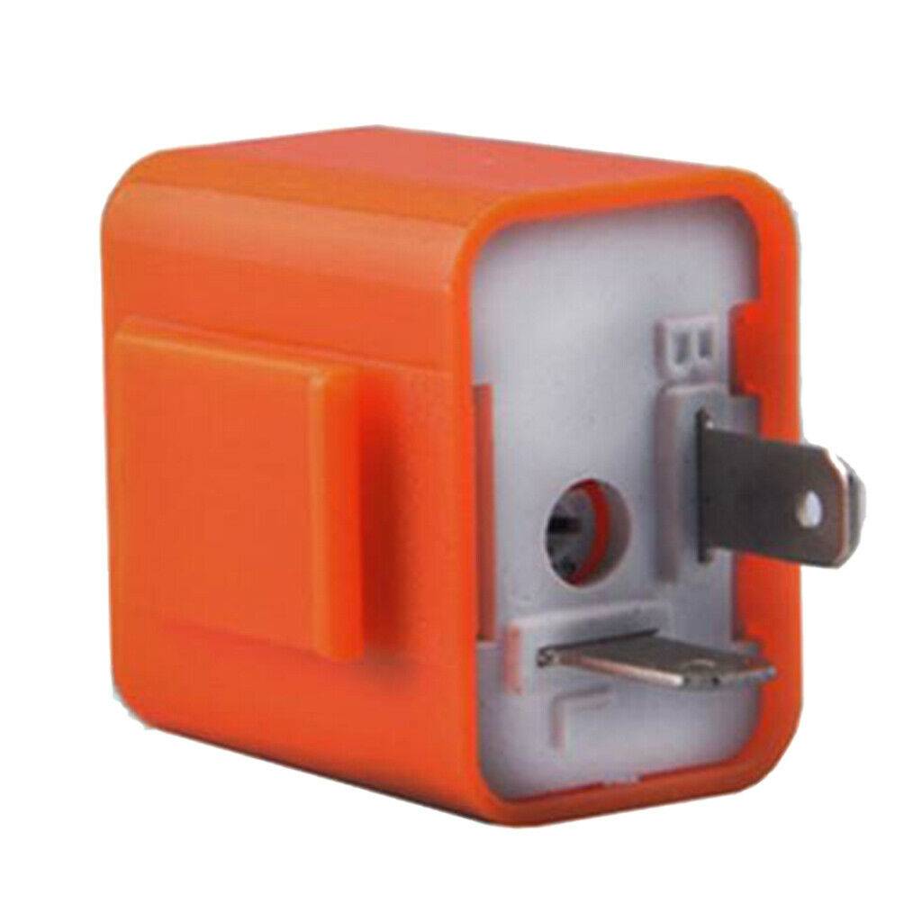 12V 2-pin Adjustable Frequency LED Flasher Relay Blinker Motorbike Universal