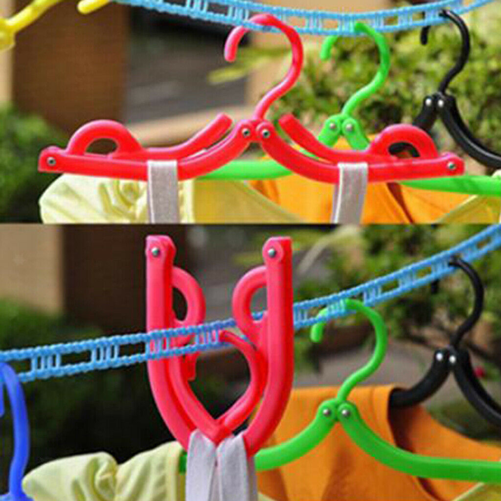 10Pcs Jacket Suit Shirt Folding Plastic Clothing Coat Hanger Portable Travel