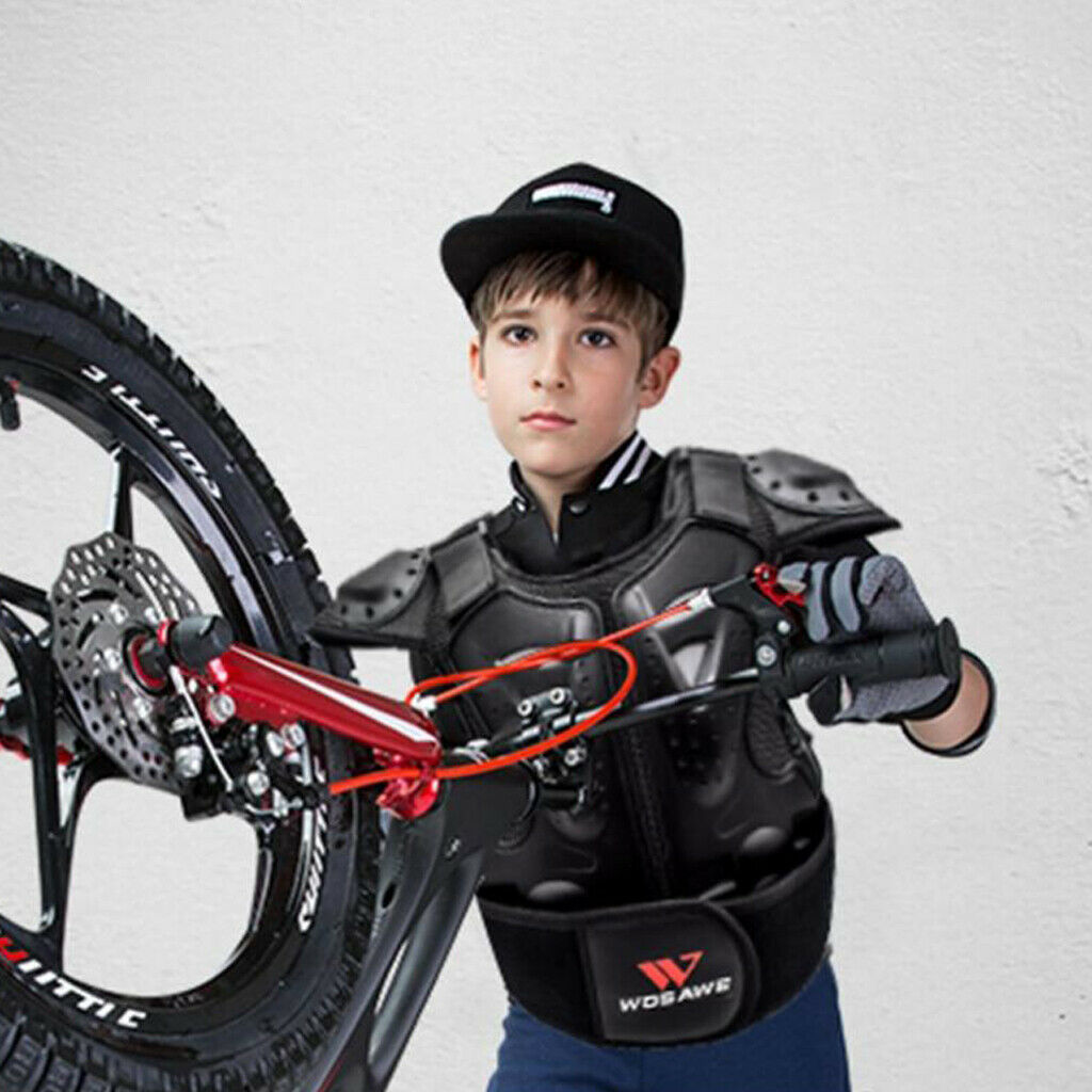 Children Chest Back Spine Protector Vest Jackets Guard for Dirt Bike Skiing L