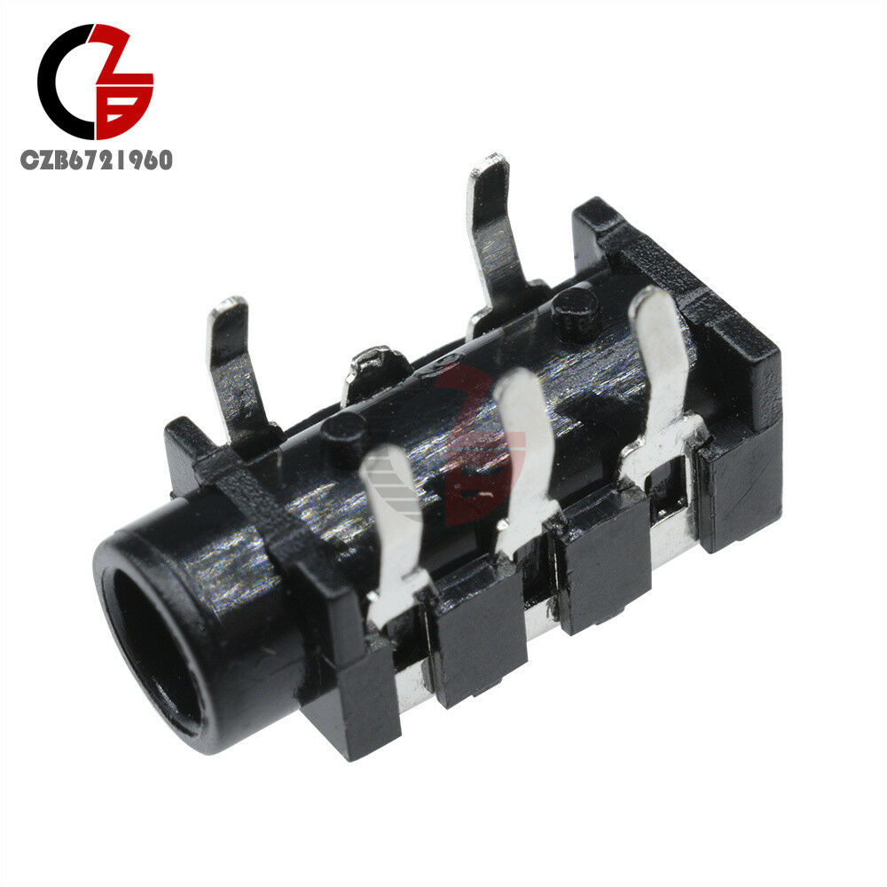 10Pcs 3.5mm Stereo Headphone 5Pin Audio Jack Earphone Socket