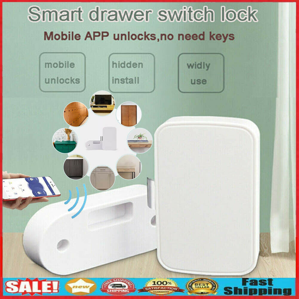 T1 Tuya APP Bluetooth Electronic Invisible Smart Drawer Furniture Door Locks