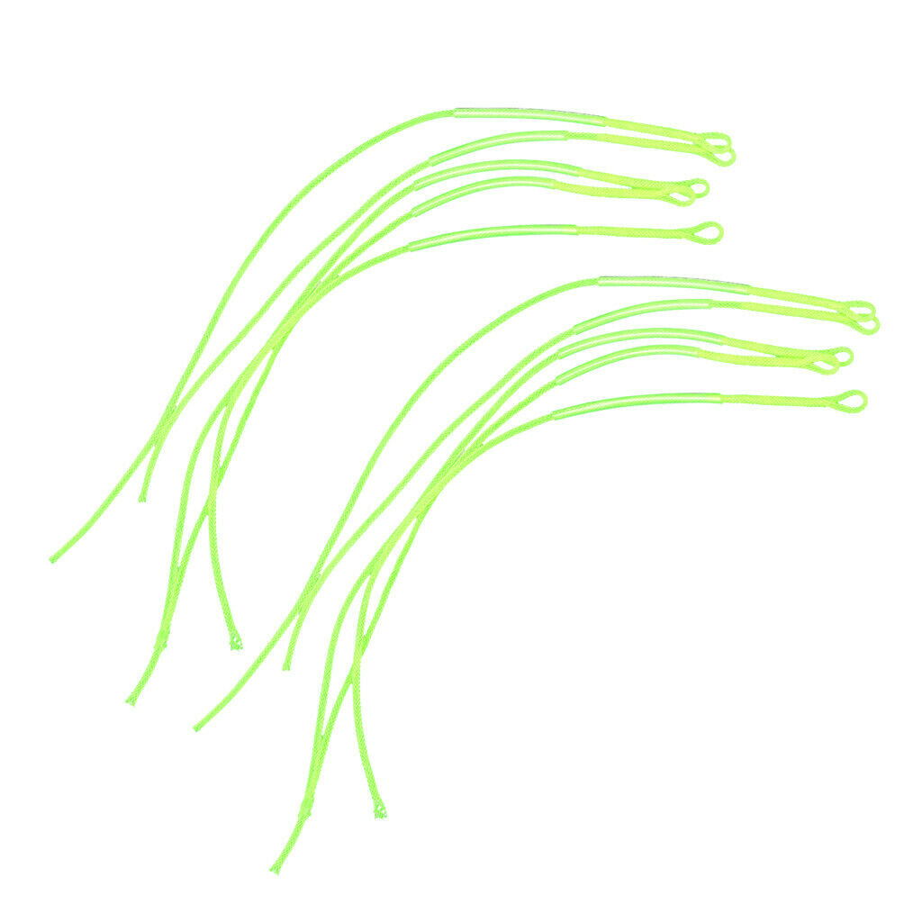 10Pcs Braided Fly Fishing Line Leader Loop Connectors Yellow Capacity 50 lb