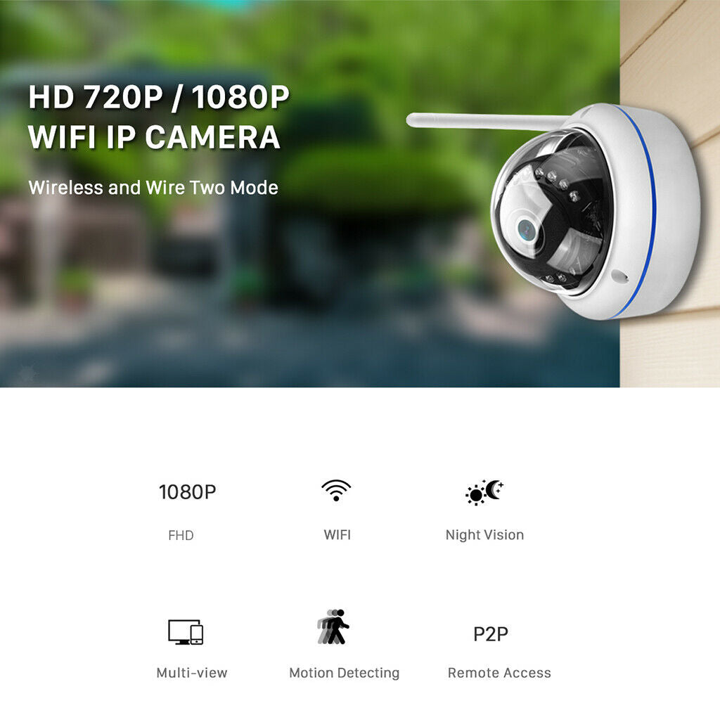 Outdoor Waterproof WiFi IP IR Camera 1080P HD PTZ Night Vision Metal Camera