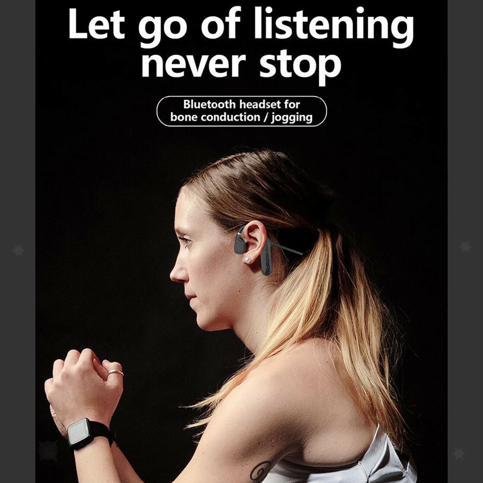Open-Ear Air Conduction Headphones Stereo Headset Earphones Hands-free
