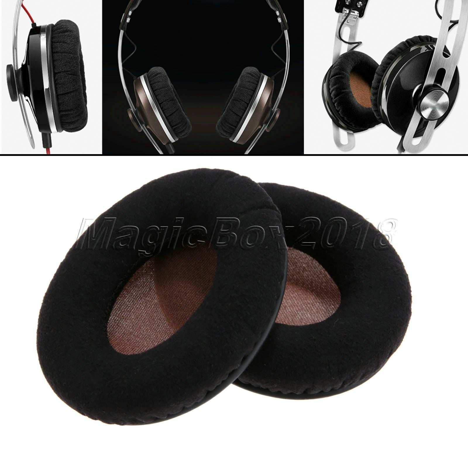 Black Easy Use Replace ear Pads Cushion For Headphone Sennheiser MOMENTUM On-Ear