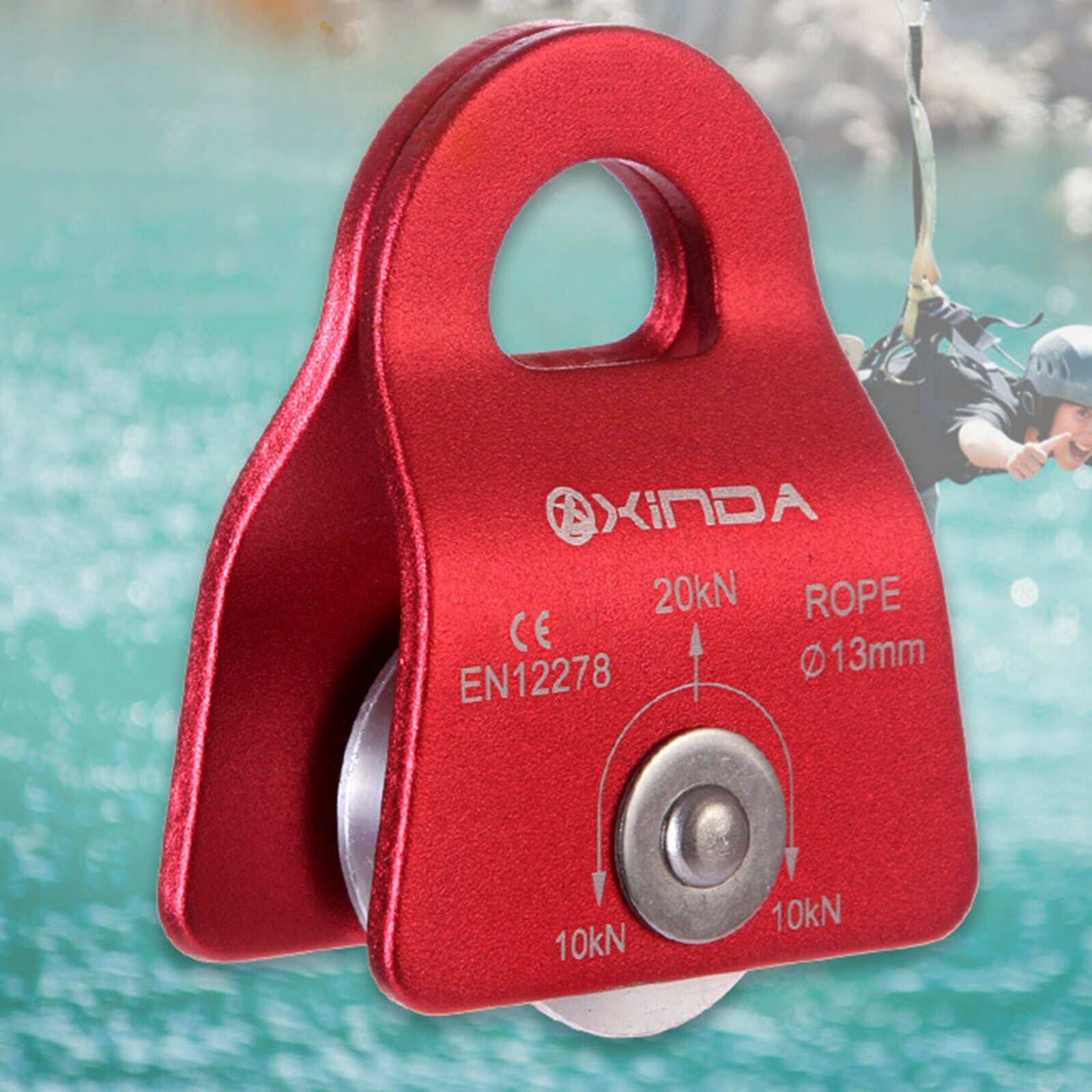 20KN Outdoor Pulley for Rock Arborist Tree Climbing Mountaineering Rigging