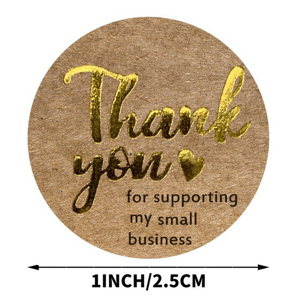 1000 Pieces Thank You Sealing Stickers Round Paper Seals Labels DIY Craft