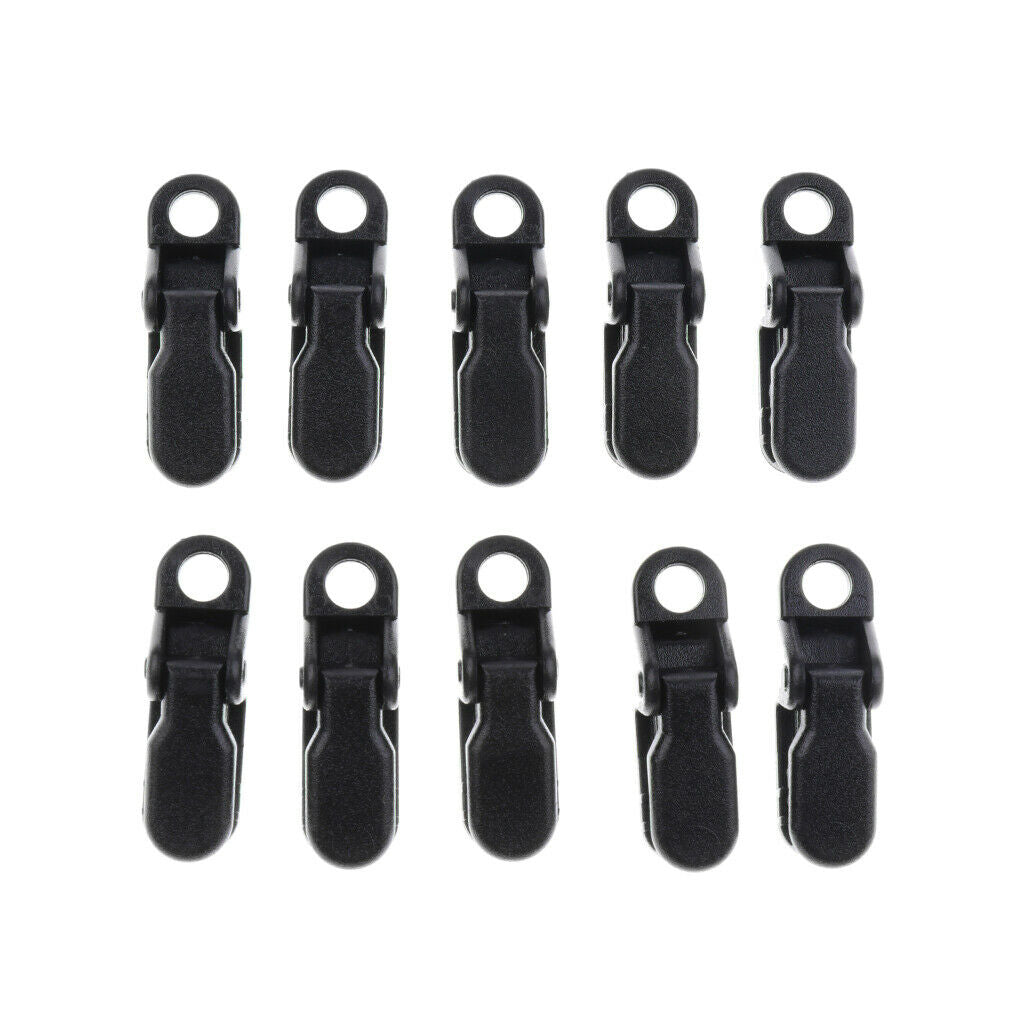 20-Pack Camping Heavy Duty Tarp Clips Awning Clamps Lock Grip for Tarps Black