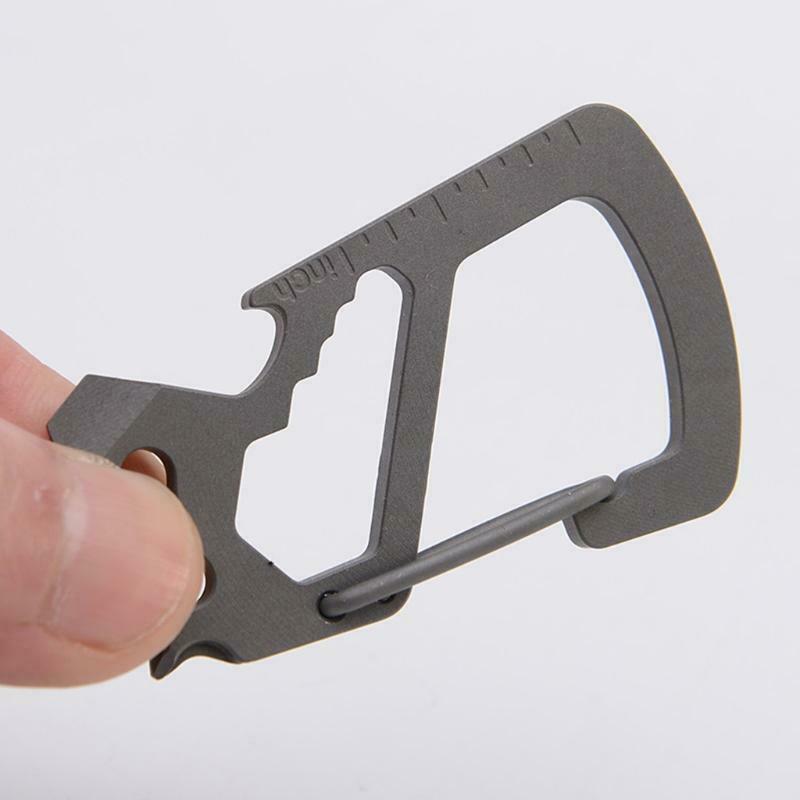 Titanium Alloy Spring Buckle Climbing Carabiners Multifunctional EDC Keychain