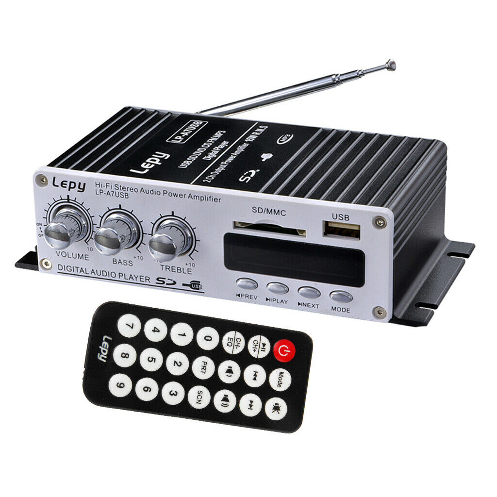 12V   Car   Wireless   Bluetooth   HiFi   MP3   Audio   Amplifier   FM   USB