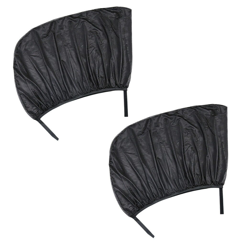 2Pcs Car UV Protection Sun Shade Cover Shield Curtains For Rear Side Window