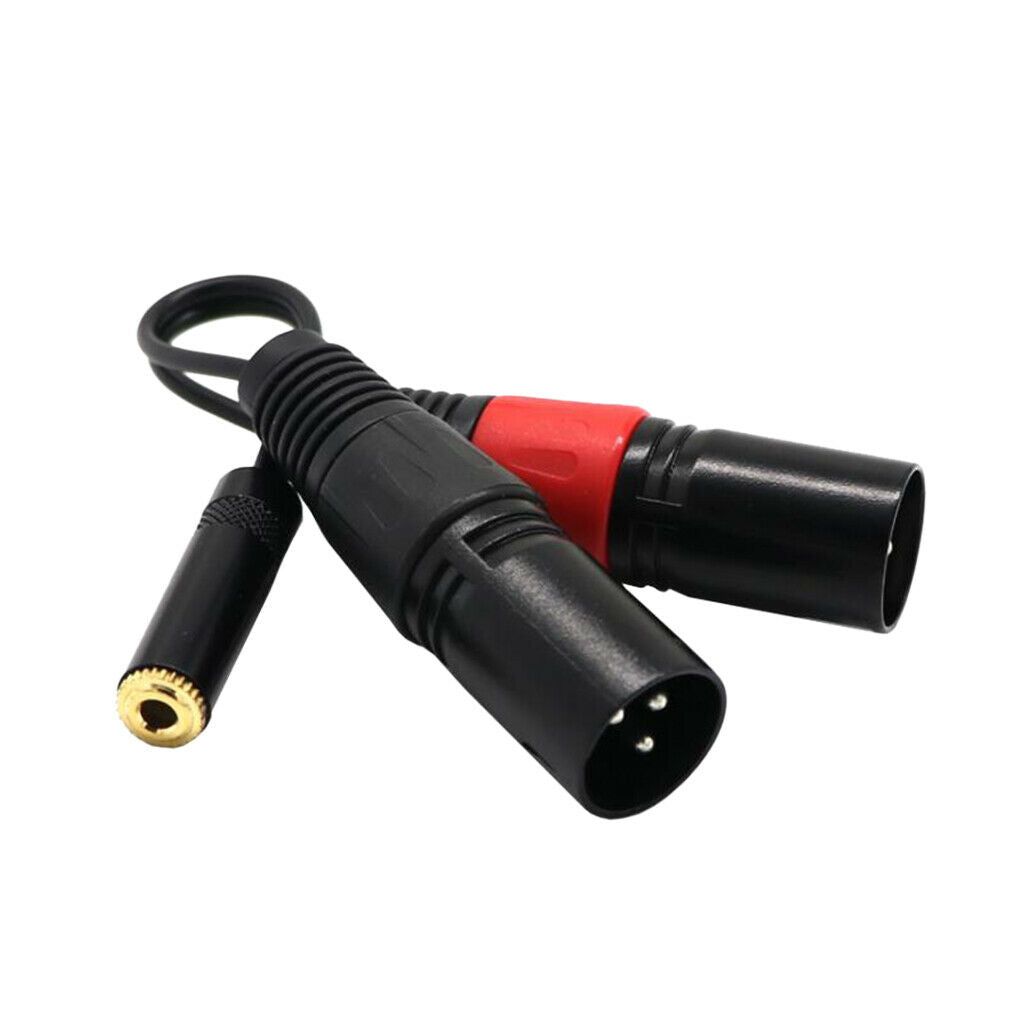 3.5mm (Mini) 1/8inch Stereo Female To Dual XLR Male Adapter Cable