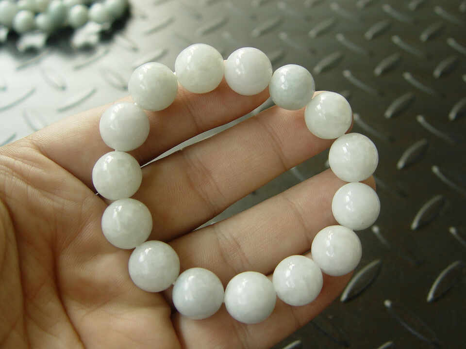 100% Natural Grad A JADE Jadeite Green 13mm Bead Beads Bangle Bracelet
