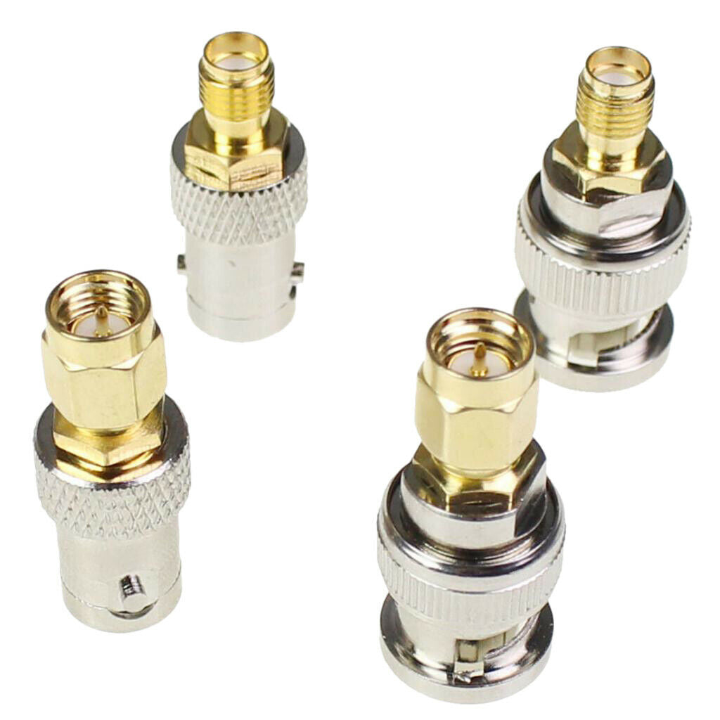 4 Piece BNC Male To SMA Female Antenna Adapter For Antennas, Radios,