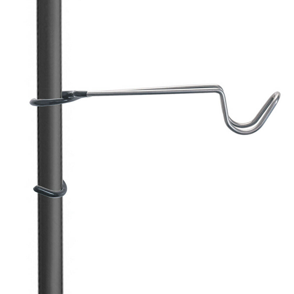 Outdoor Aluminum Alloy Tent Pole Lamp Holder Hook Camp Lantern Hanger Black @