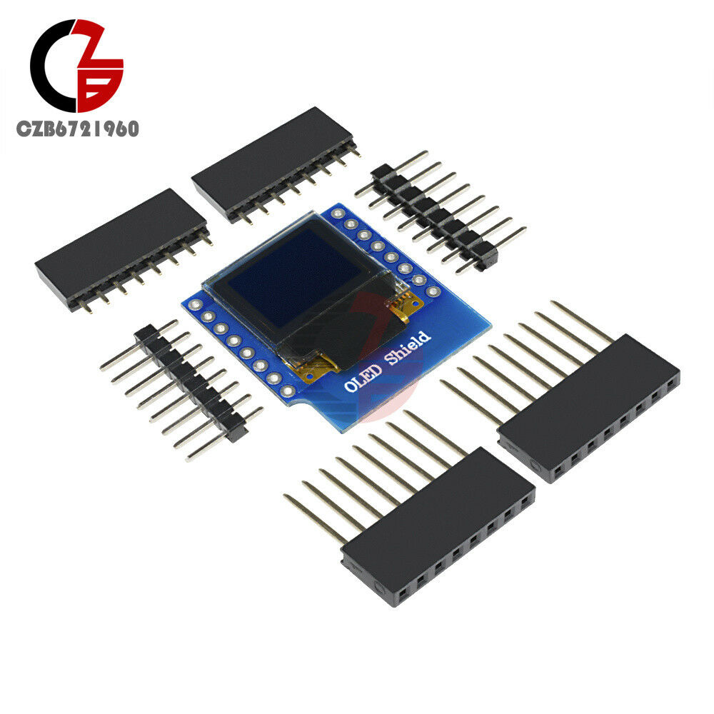 Wemos D1 Mini OLED Display SSD1306 64x48 0.66" Shield f/ ESP8266 Arduino NodeMcu
