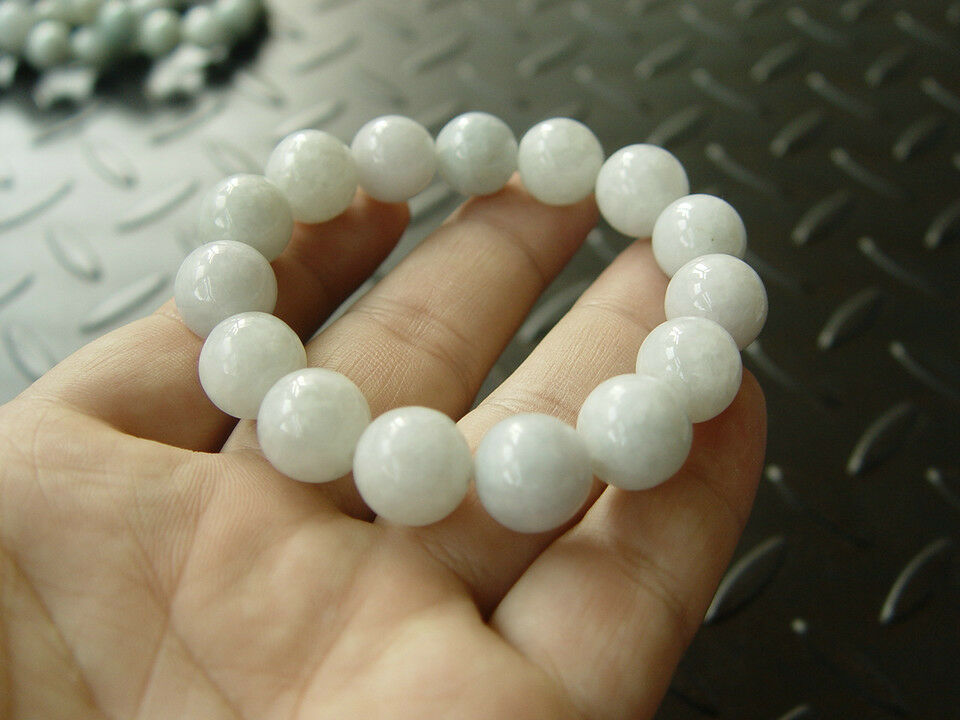 100% Natural Grad A JADE Jadeite Green 13mm Bead Beads Bangle Bracelet