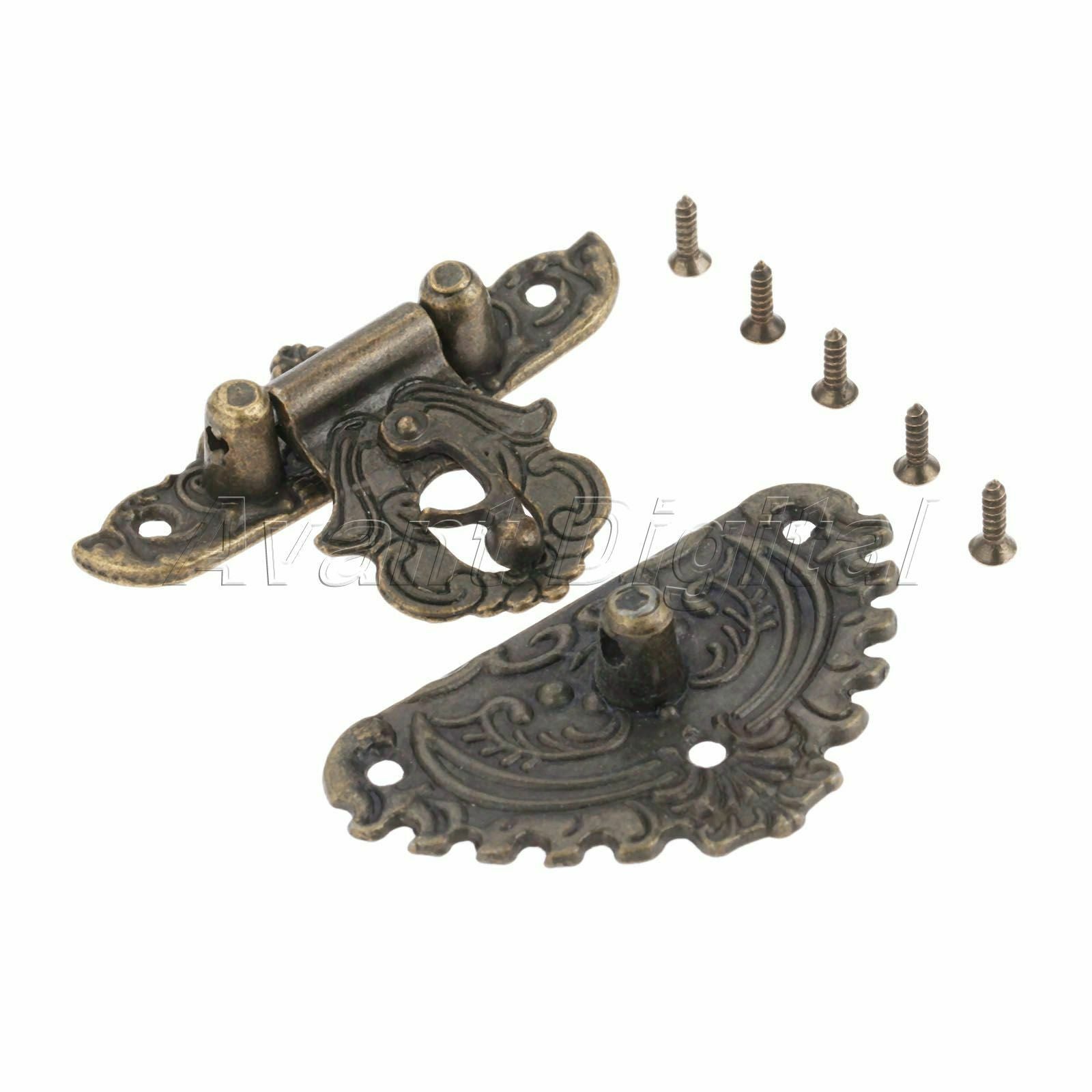 Carving Latch Catch Hasps Cabinet Wine Case Jewelry Box Clasp Buckle Decorative
