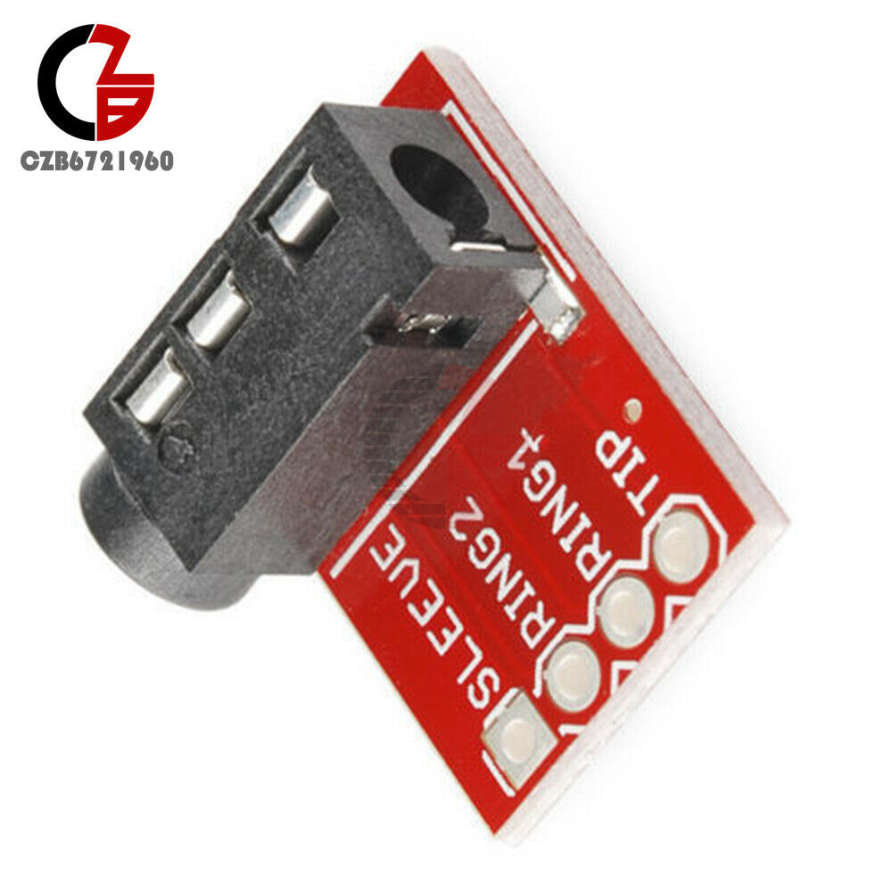 5PCS TRRS 3.5mm Audio Jack Connector Breakout Board 3 Conductors For Phone MP3