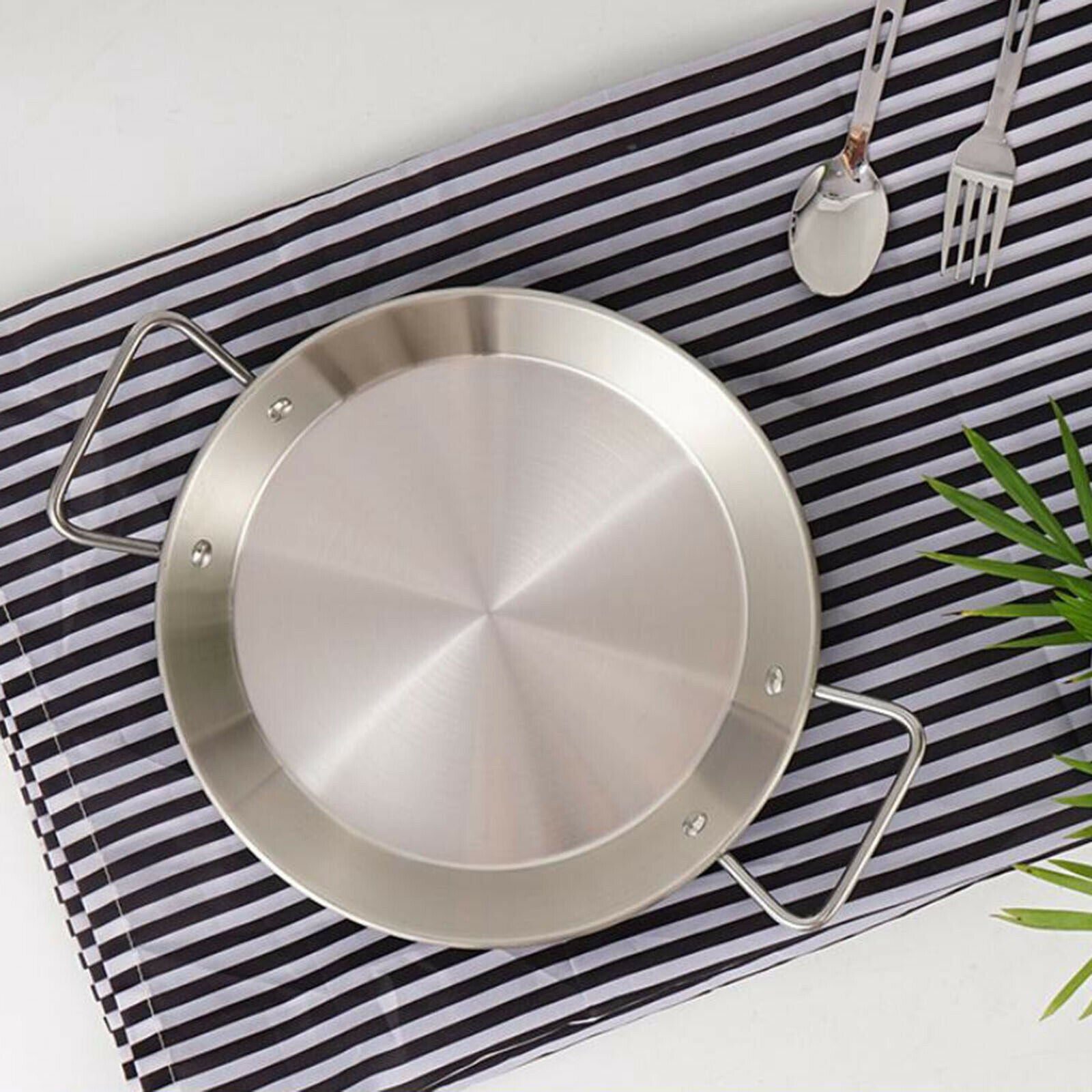 Grill Pan Stainless Steel Grill Topper Heavy Duty BBQ Grill Wok & Handles Accs