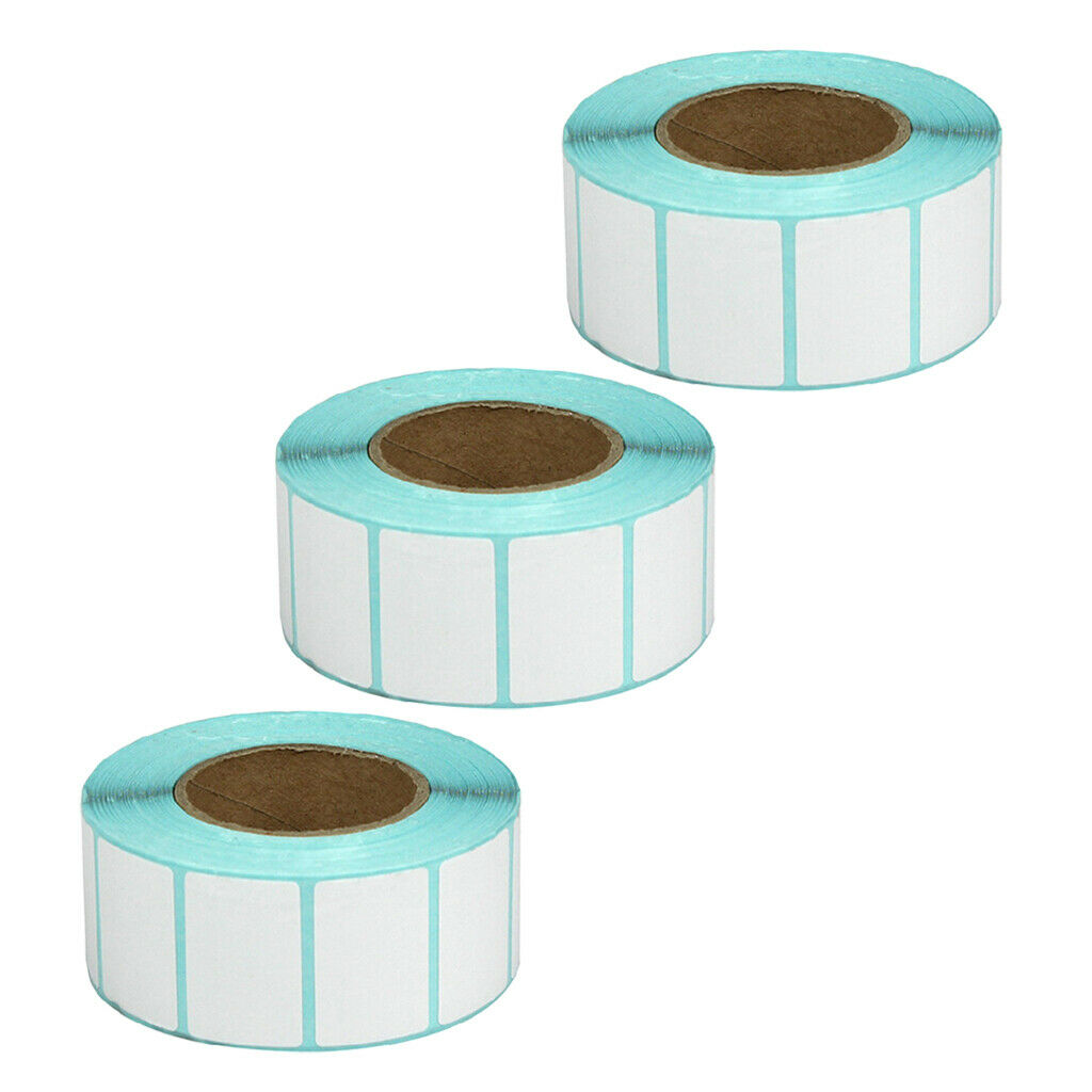 (3 Roll/3000 Labels) Direct Thermal Blank Labels Barcode Label White