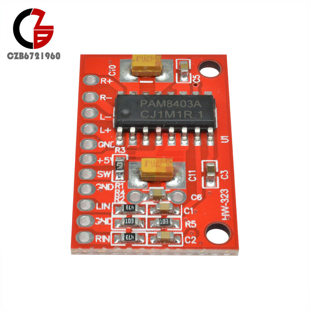 2pcs 3W×2 Mini Digital Audio Amplifier Board USB DC 5V Power Supply