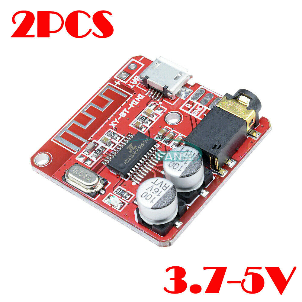 2x 3.7-5V Mini Bluetooth 4.1 Audio Receiver MP3 Decoder Lossless Amplifier Board