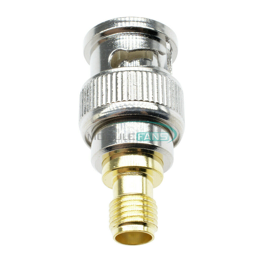 2PCS BNC Male to SMA Female RF Jack Plug Coaxial Adapter Connector Straight