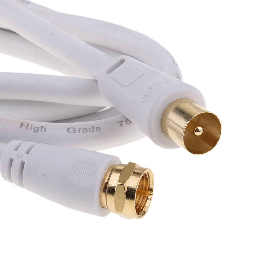 1.8m Male to F type Male Coaxial TV Satellite Antenna Cable