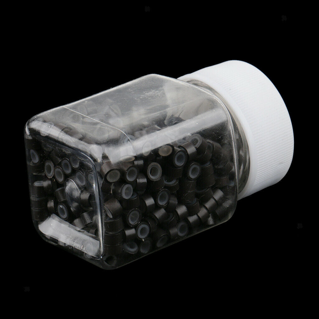 1000 Pieces Hair Extension Silicone Loop Micro Beads