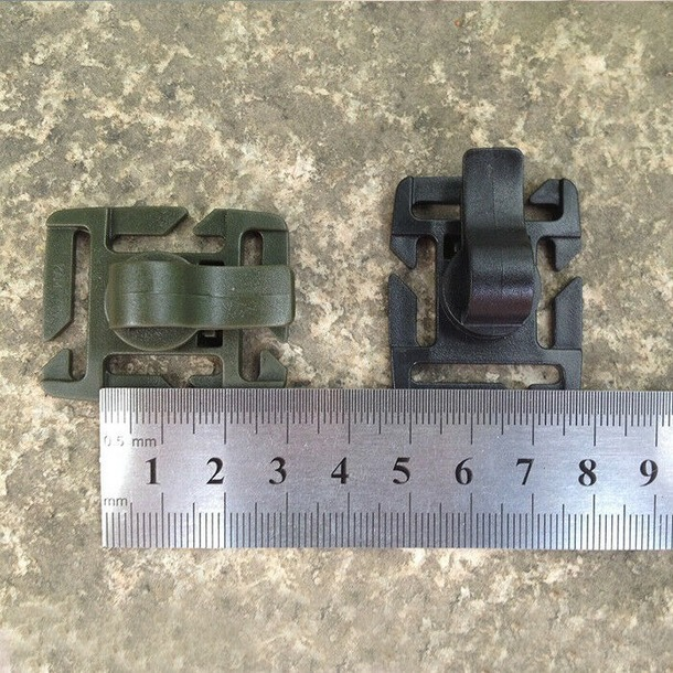 3PCS Tube Clip Gear Water Pipe Hose Clamp Backpack Molle Carabiner Buckle