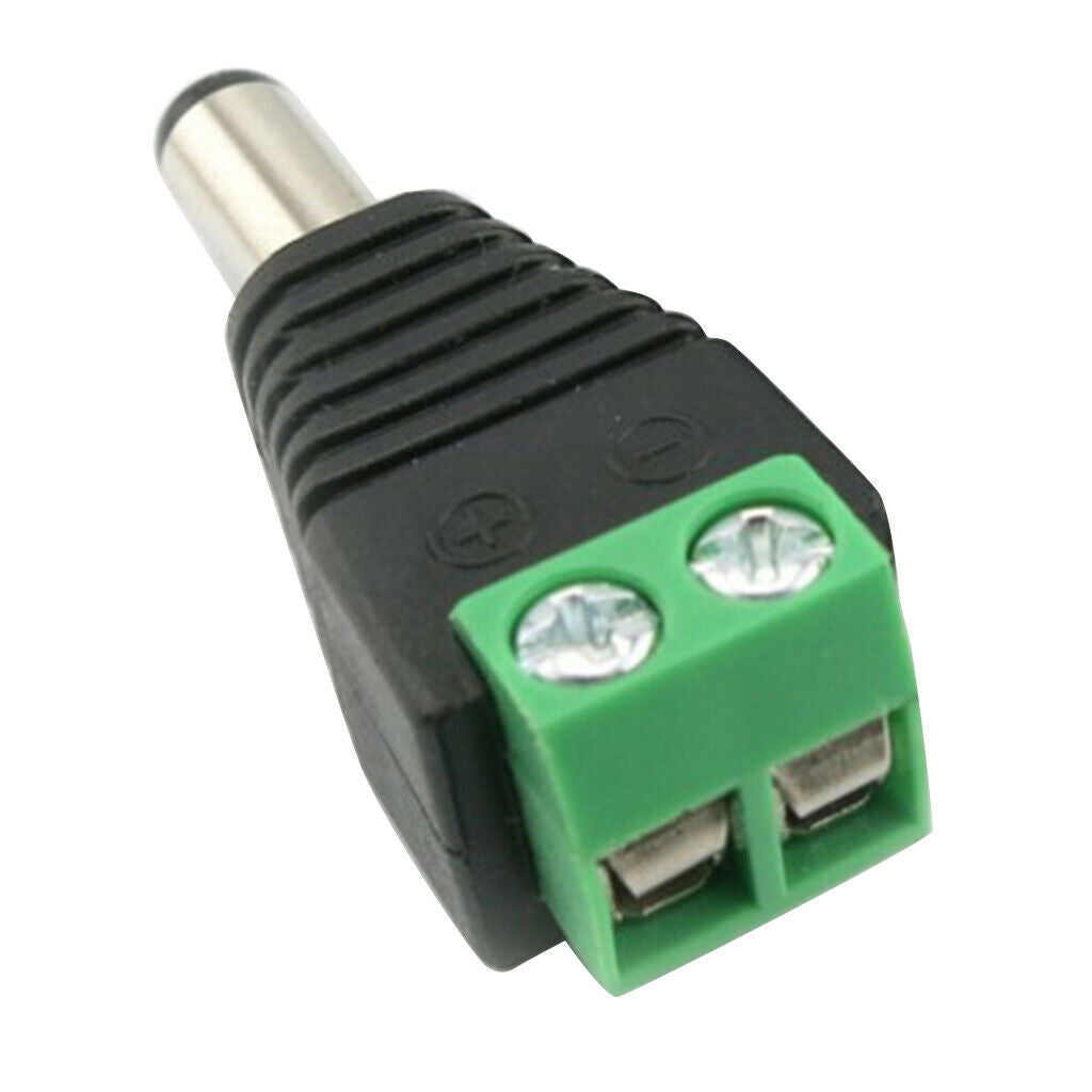 10 Pieces 12V Male DC Power   Plug Adapter Connector for CCTV Camera