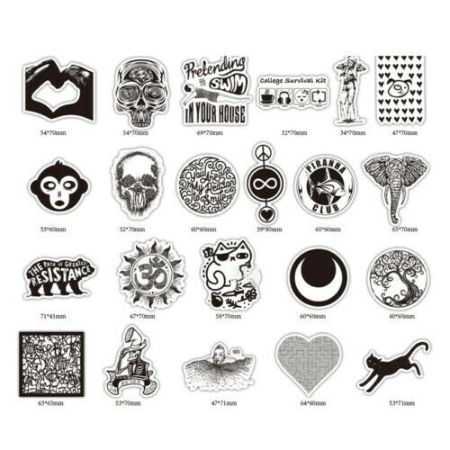 52pc Stickers RANDOM Lot Wholesale Rock N Roll Band Music Rock Heavy Metal Punk