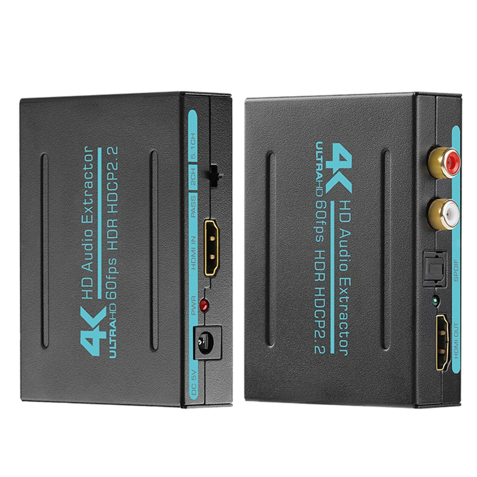 4K HDMI 2.0 Audio Extractor Splitter Converter 3 Audio Mode Wide Compatible