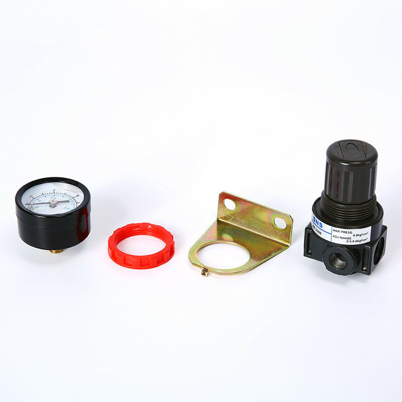 (1)Air Source Treatment Pressure Gauge Pneumatic Regulator adjustable air filter