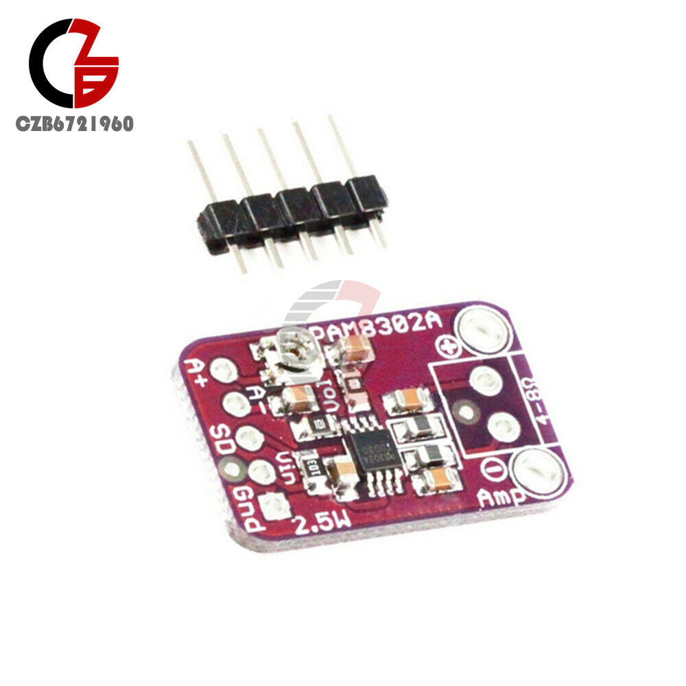 2PCS PAM8302 Class D 2.5W Mono Amplifier Board Super Small Audio Amp Module