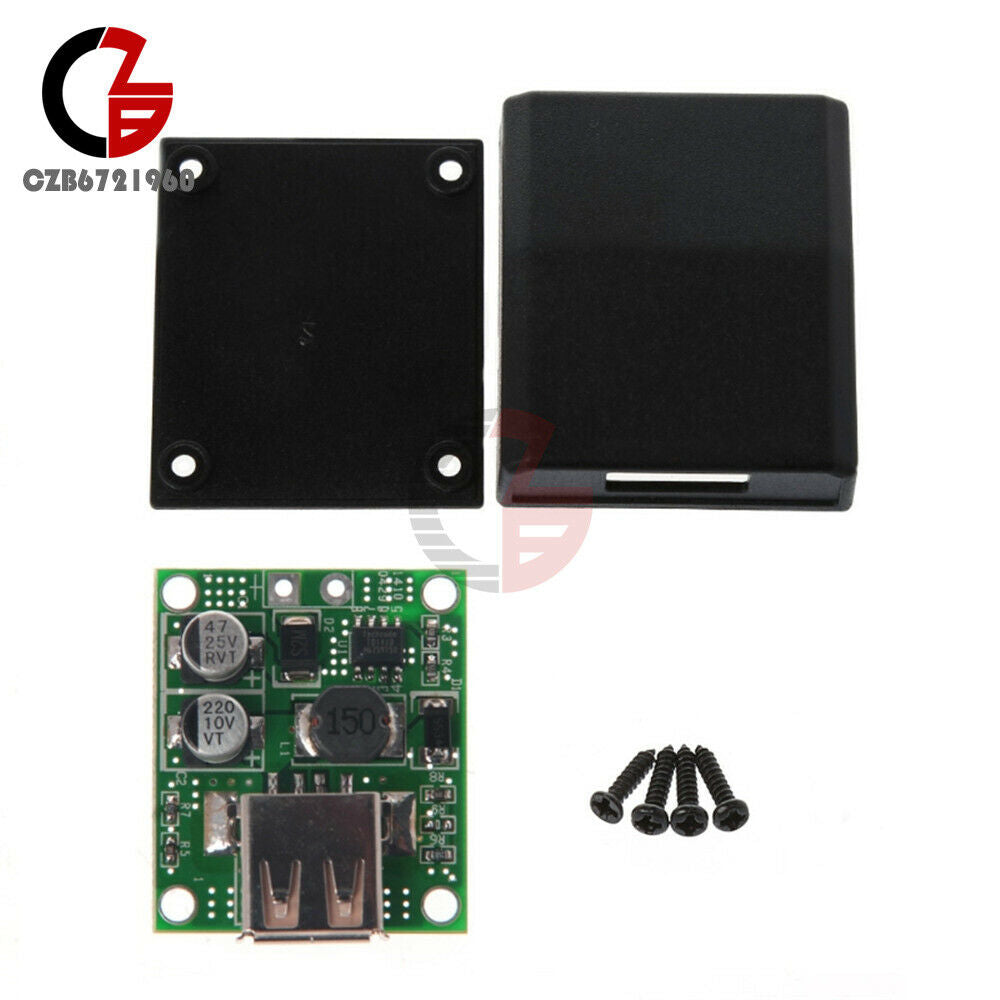 5V 2A Solar Power Bank Panel USB Charge Voltage Controller Regulator Black Shell