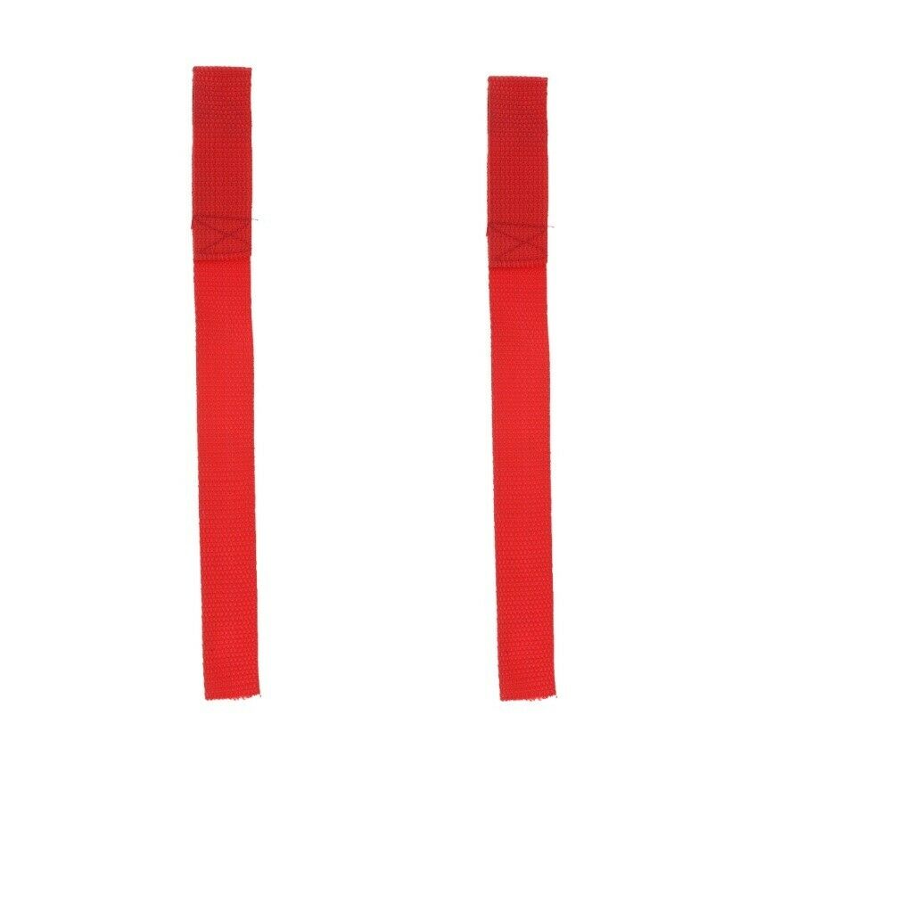 2x Polyester Red Winch Hook Pull Strap Universal ATV Parts 8cm/3.15 Inch