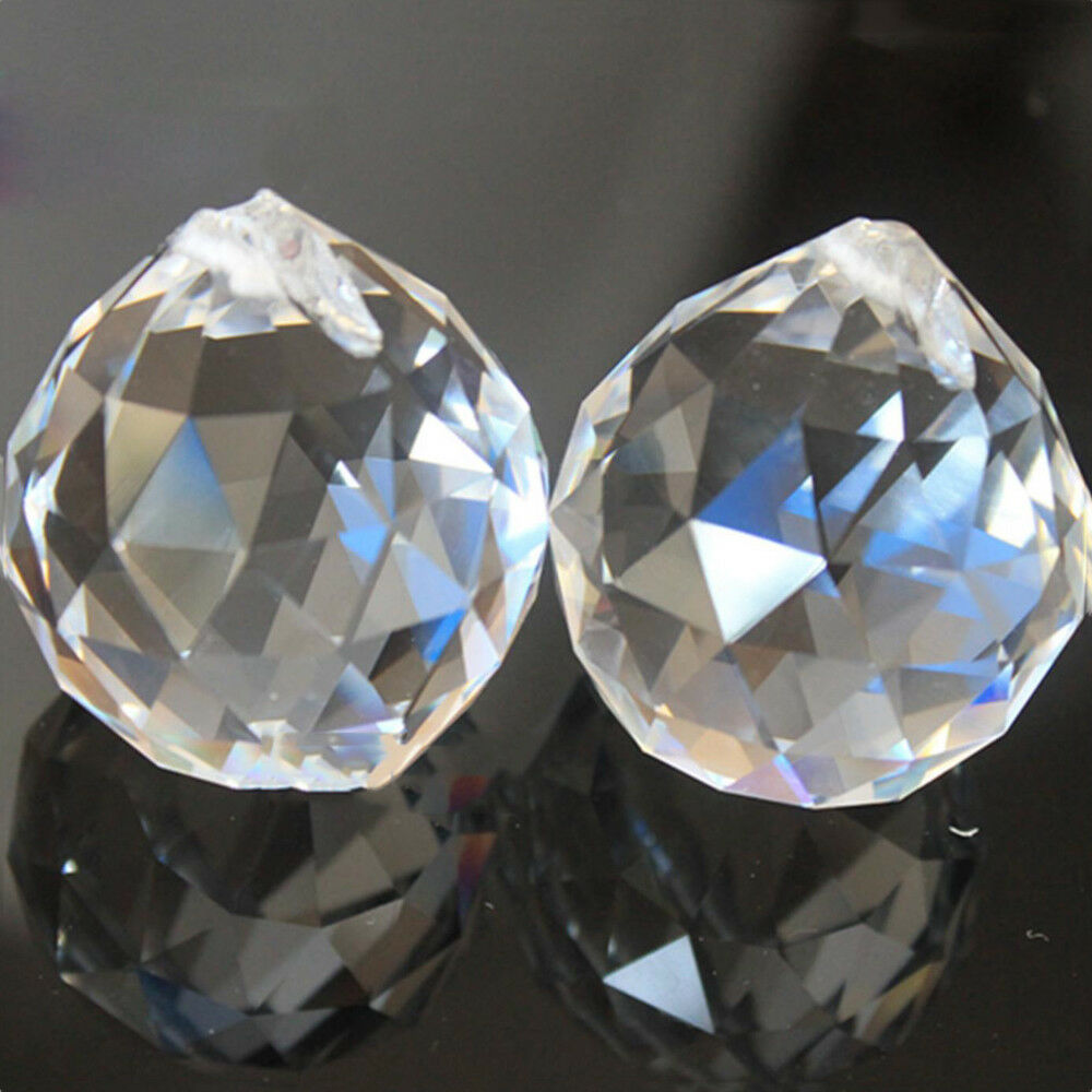 Clear Crystal Feng Shui Lamp Ball Prism Rainbow Sun Catcher Wedding Decor 20mm