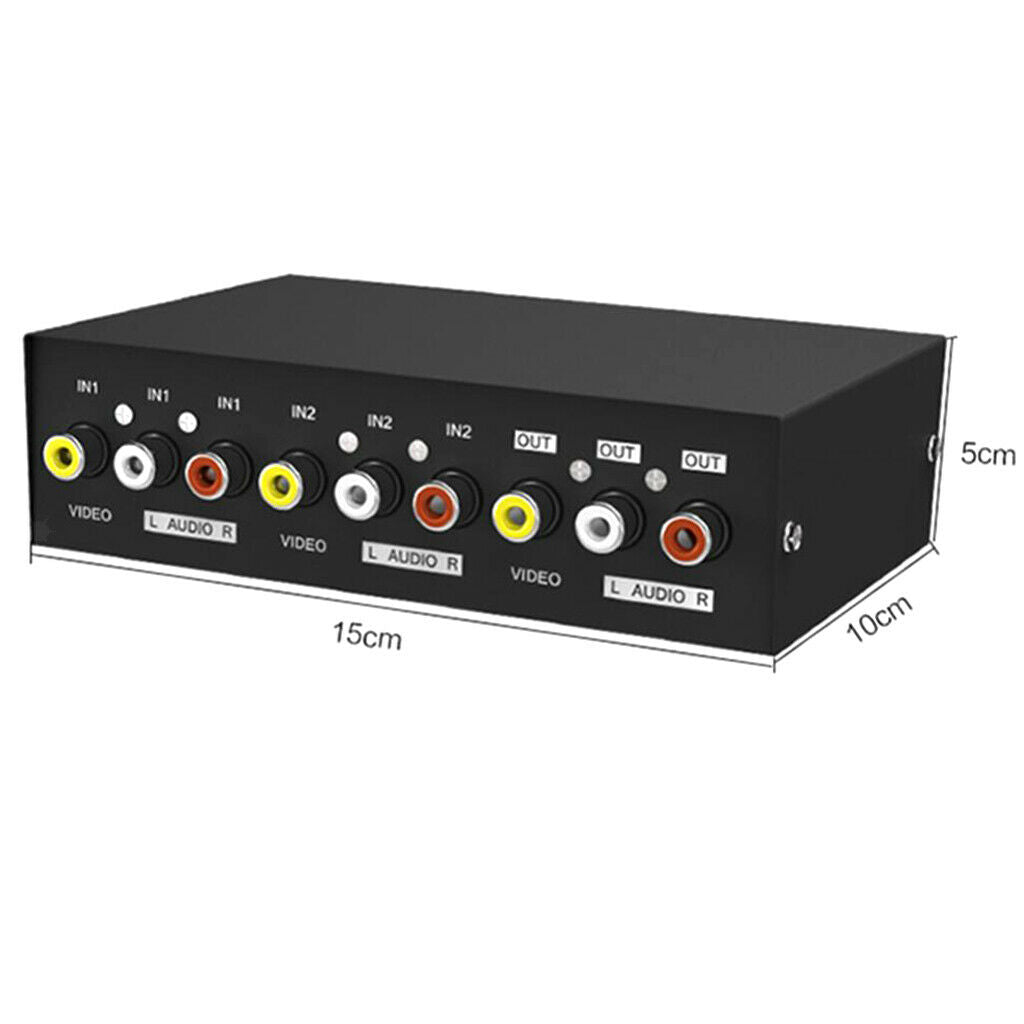 2 way cinch audio video selector switch switch box A / V multi-input /